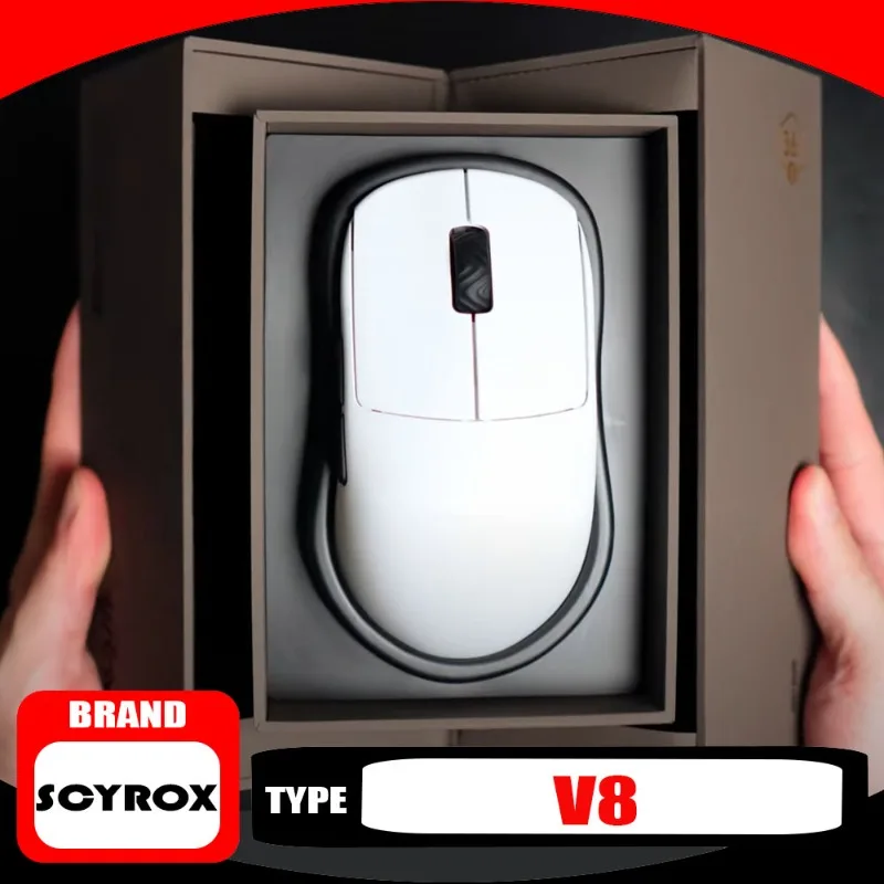 Scyrox V8 Lightweight 36g Wireless Mouse 8K PAW3950 Sensitive E-Sports Gaming Mouse Customized PC Gamer Accessories Sensitive