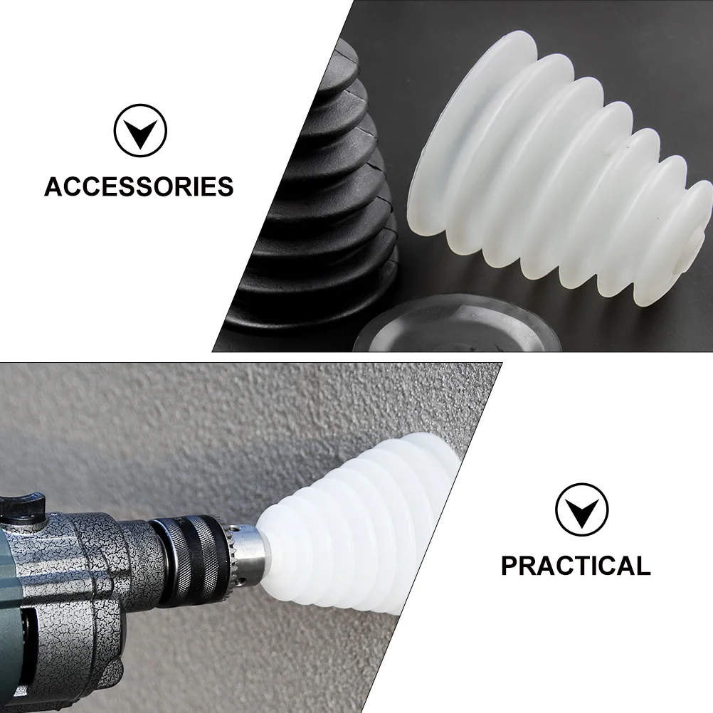 

2pcs Electric Hammer Cover Dustproof Silicone Cover For Drill Power Tool Accessories Lightweight Durable Drill Collector