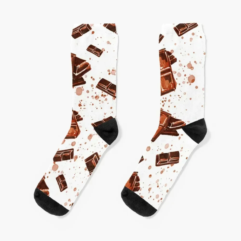 

Chocolate squares Socks Thermal man winter gym Running essential Girl'S Socks Men's