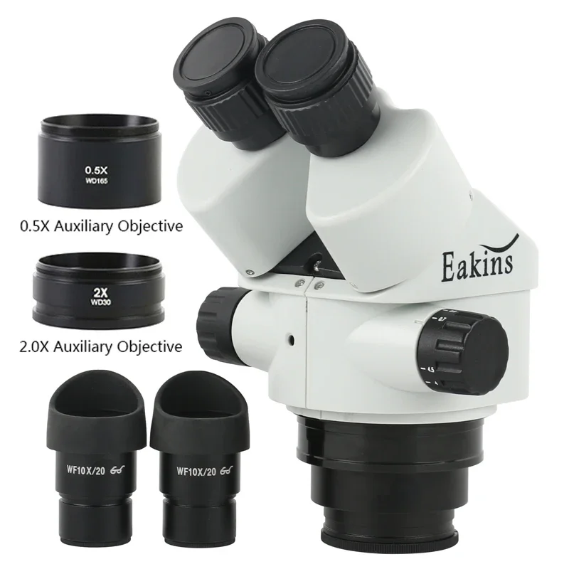Industrial Parfocal Binocular Stereo Microscope Magnification Continuous Zoom 3.5X 7X-45X 90X For Phone Repair Soldering