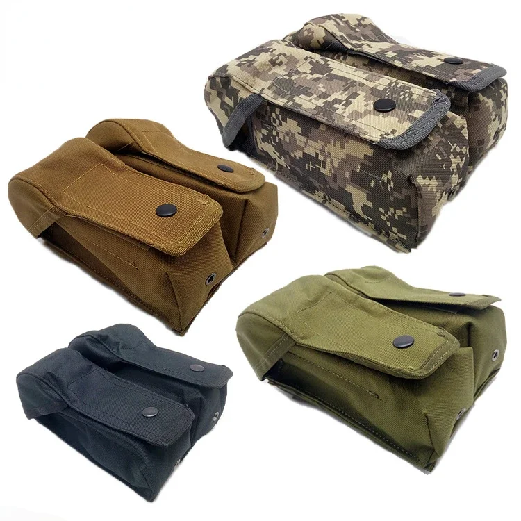 رخوة مزدوجة AK مجلة الحقيبة M4 لعبة بندقية بندقية ماج حامل في الهواء الطلق سترة صيد الحقائب EDC أداة الخصر حقيبة