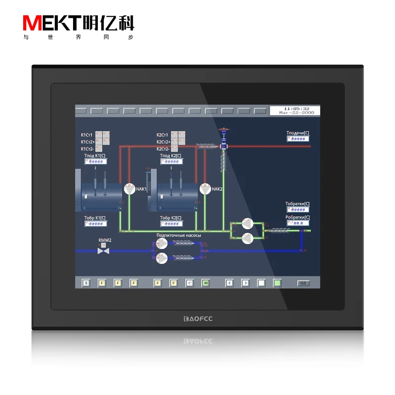 MEKT 6,4 дюймовый емкостный сенсорный экран, встроенный ПК «Все в одном», HDMI/USB/RS232/485/422 интерфейс, Windows10 /11/Linux, настенный планшет