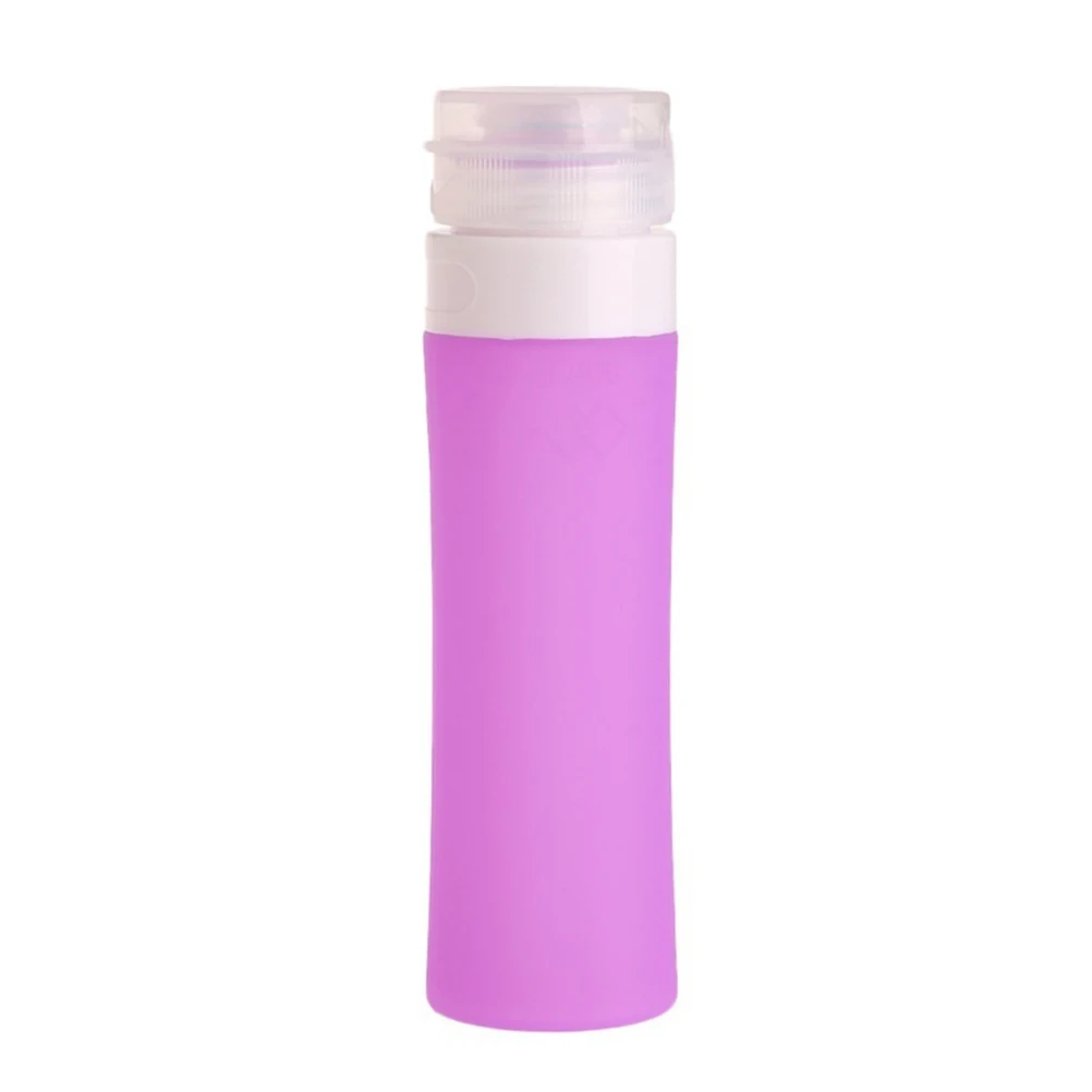 

Silicone Travel Bottles 38ml Portable Toiletries Containers Reusable Purple Liquid Bottles for Shampoo Soap Food Grade Safe