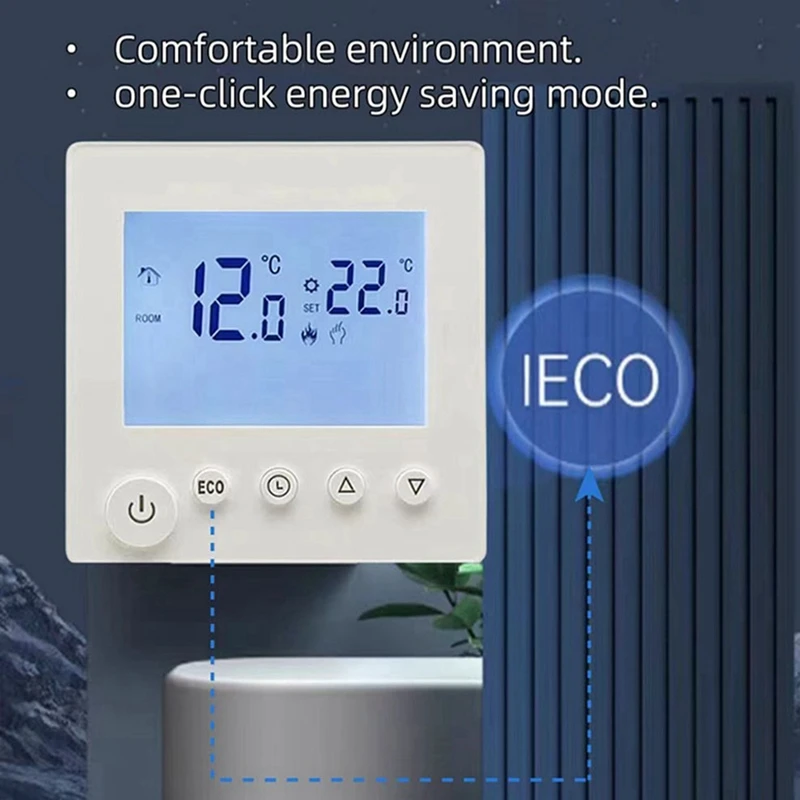 Termostato eléctrico de calefacción por suelo radiante, controlador de temperatura de habitación, AC95V-240V caliente, pantalla LCD Digital