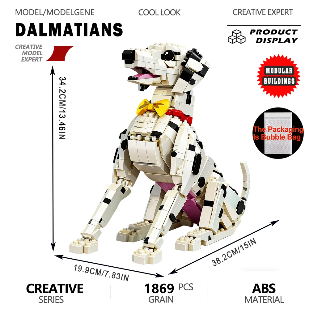 

Конструктор «Далматинец»: Набор для сборки модели собаки, креативные строительные блоки, игрушки-головоломки, подарки на Рождество для взрослых, украшения