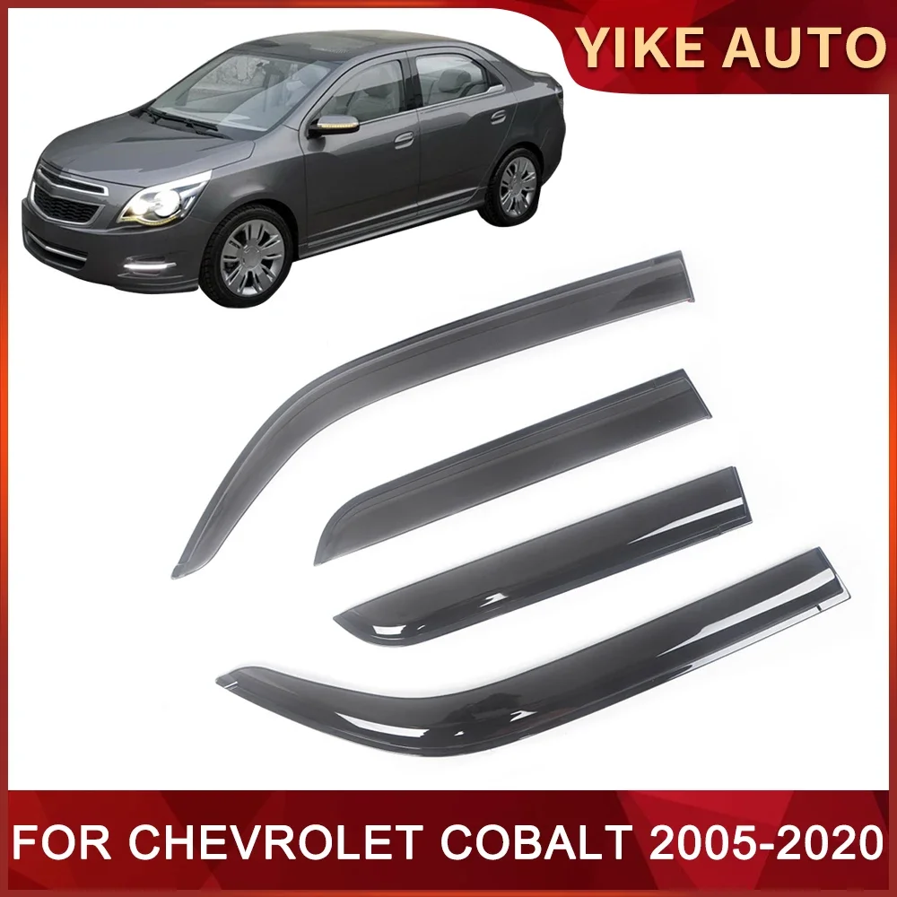 Window Visor for CHEVROLET COBALT 2005-2020 Weathershield Door Visor Wind Sun Rain Guards Side Window Wind Deflectors Auto Parts