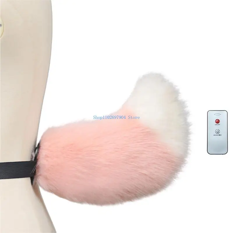 N7YF 상호 작용하는 동물 꼬리 복장 조각 소리는 아이들의 가동을 위한 견면 벨벳 장난감을 활성화했습니다