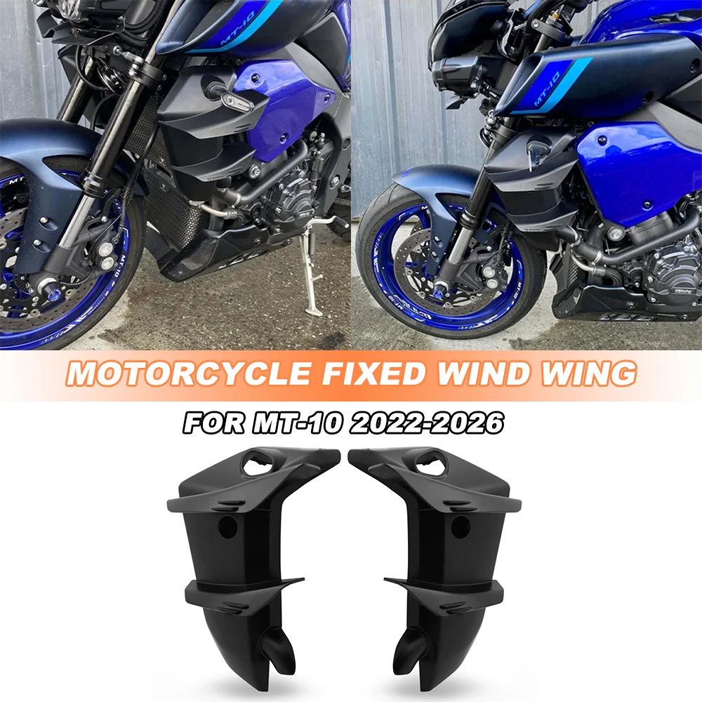 

MT10 Motorcycle Downforce Naked Frontal Spoilers Winglet Aerodynamic Wing Side Spoiler Kit For MT-10 2026 2025 mt 10 2022-2024
