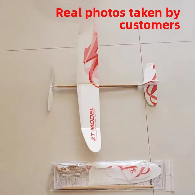 새로운 Tianchi 고무 밴드 구동 글라이더 모델 비행기 조립 비행기 모델 Cetition Eonal Toys DIY 고무 밴드
