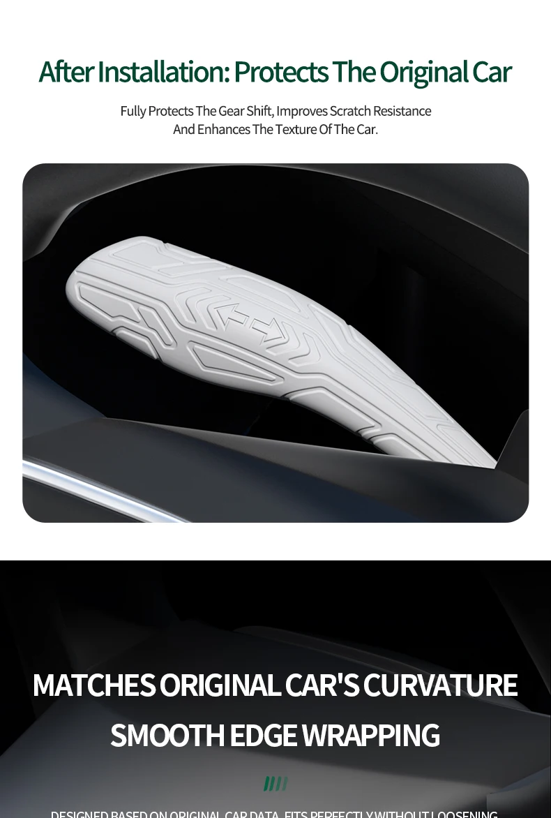 Für Tesla Model Y Juniper, Model 3 Highland & Model YL (2025-) Silikon-Lenksäulen-Schalthebelabdeckung Gangschaltungsschutz – Detail 3