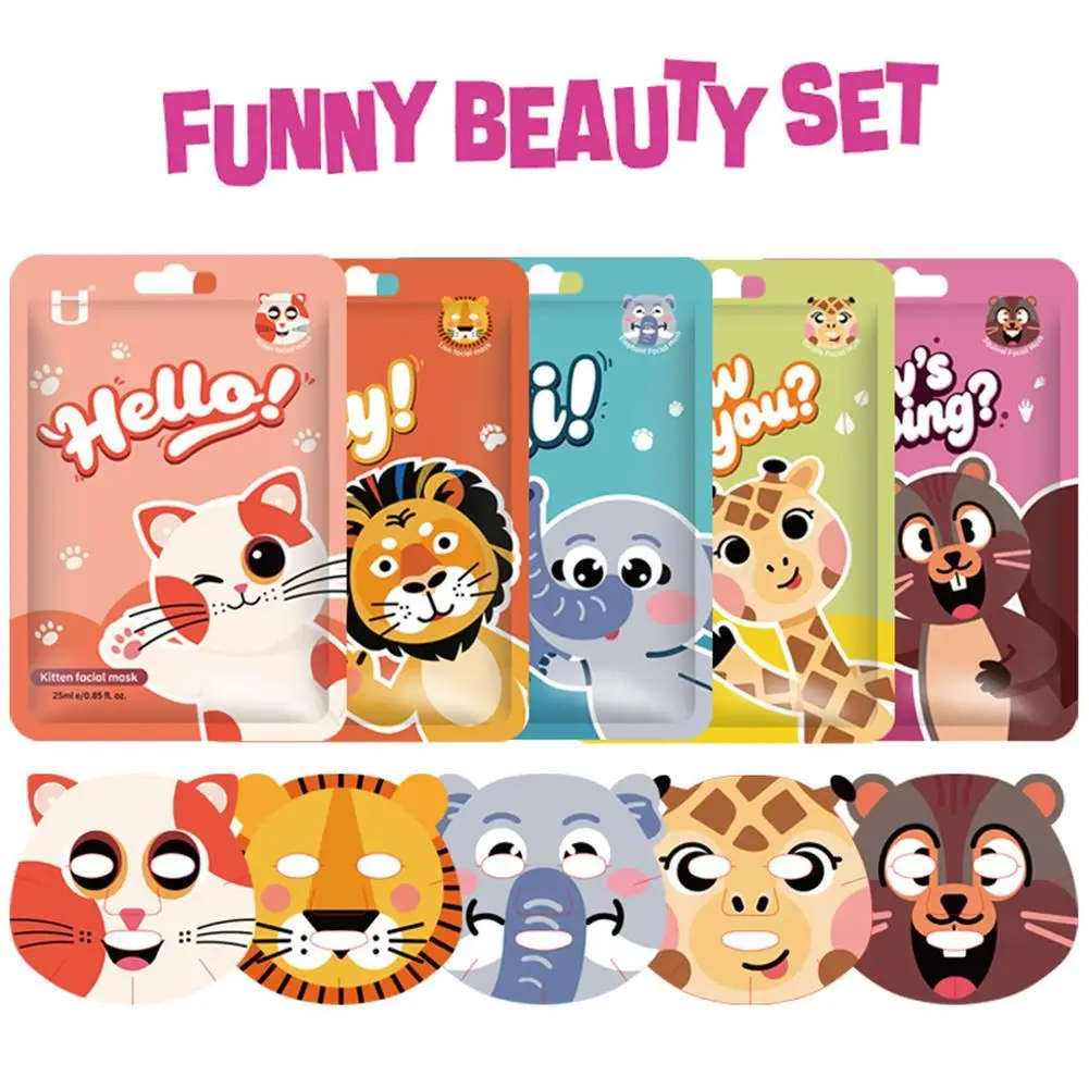 

Animal Character Facial Masks Deep Moisturizing Soothing Glowing Face Masks for Women Girls Night Skin Care