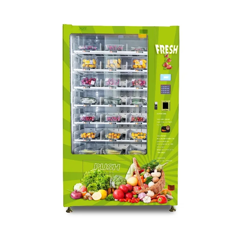 The Vending Machine for Preserving Various Fresh Produce Such As Fruits and Vegetables Supports Card Payment and Cash