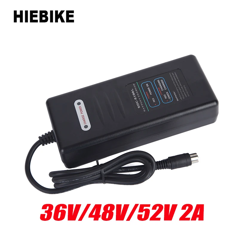 Electric Bicycle Charger 36v/48v/52v 2A AU/EU/US/UA Ebike Battery Charger with DC2.1 Socket for 36/48/52v Lithium Battery