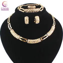 CYNTHIA African Beads Jewelry Sets Charming Dubai Gold Plated Crystal Trendy Classic Designs Costume Jewelry Set