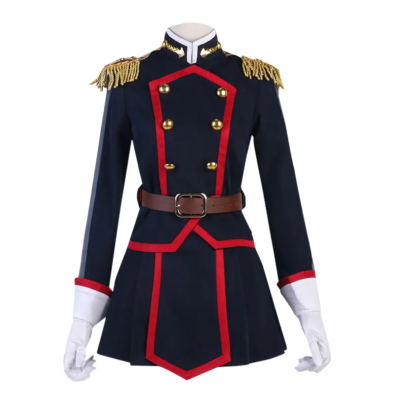 Anime Mato Seihei No Slave Kyoka Uzen Cosplay Costume Shoes Black Combat Uniform Skirt Full Set Boots Woman Sexy Carnival Suit