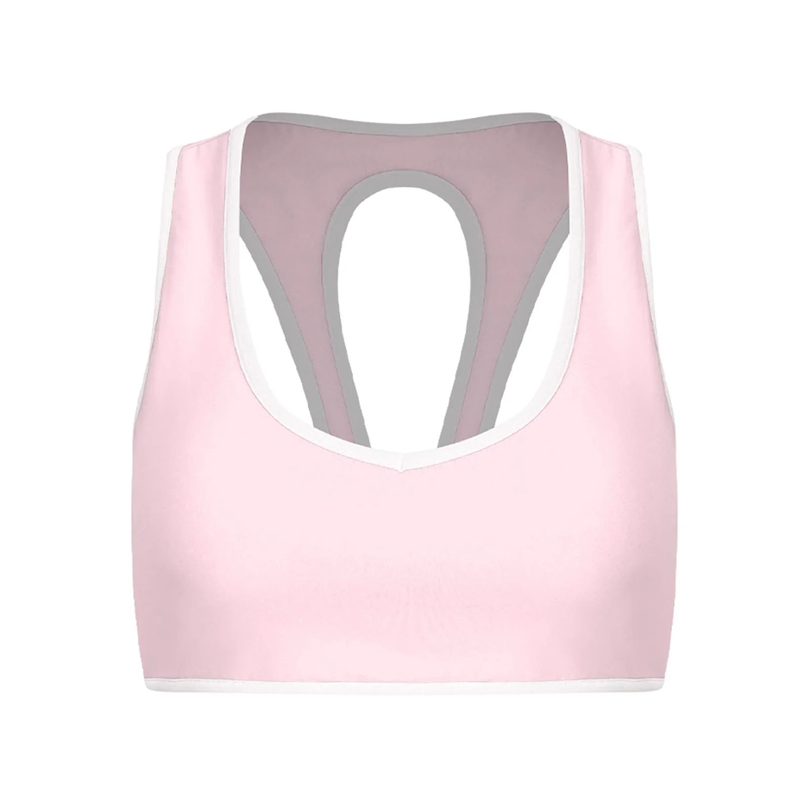 

Women Sport Gym Vest Crop Top Sleeveless Racer-back Removable Chest Pads Workout Vest for Jogging Gymnastics Yoga Workout Tops