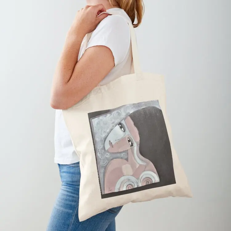 

YOUNG COLORFUL WOMAN IN TELE 2 Tote Bag Shopper hand bags Shopping bags reusable shopping bag