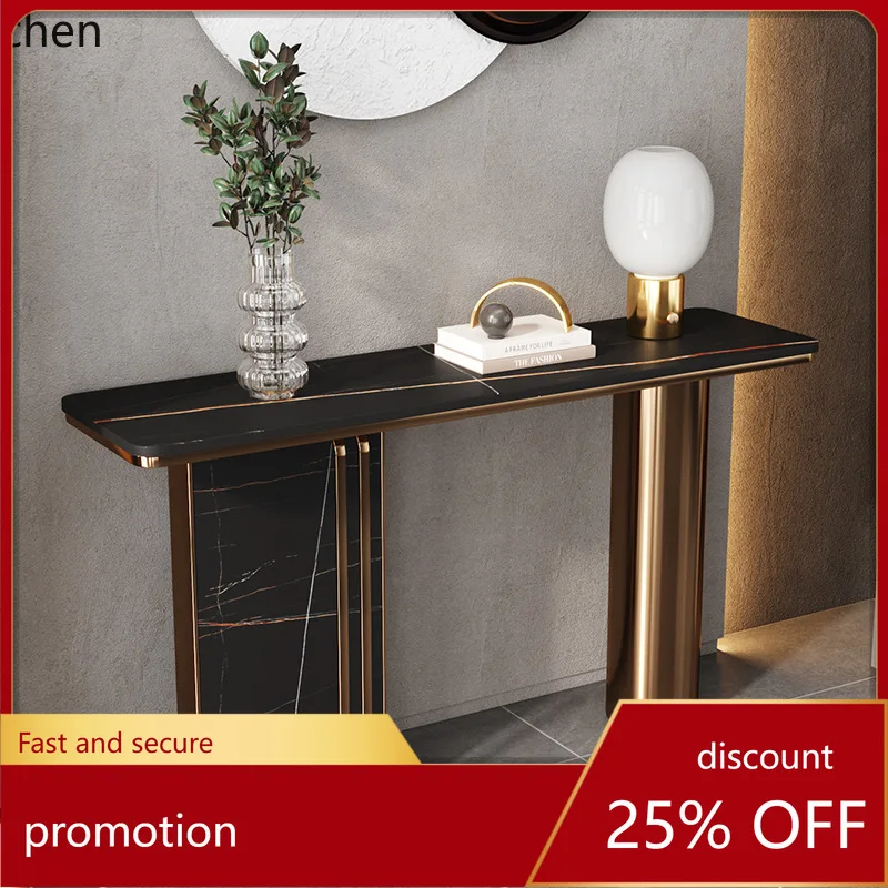 

CZ Creative Rock Slab Entryway Table Living Room Entryway Hotel Wall Bar Simple Fashion End View Table