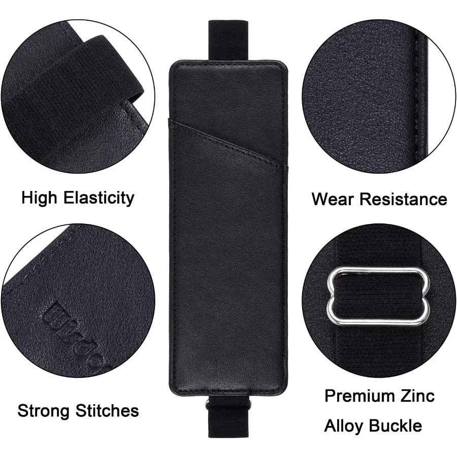 قابل للتعديل شريط مرن حامل قلم 2 حزم بو الجلود قشرة حامل القلم كم الحقيبة يناسب 8 "إلى 11.5" غلاف فني Jourls Notebo