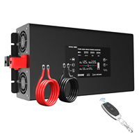 DATOUBOSS Pure Sine Wave Power Inverter 2000 W/4000 W 12 V to 230 V with 2 EU Sockets, 2 USB, 1 QC3.0, 1 Type-C and LCD Display