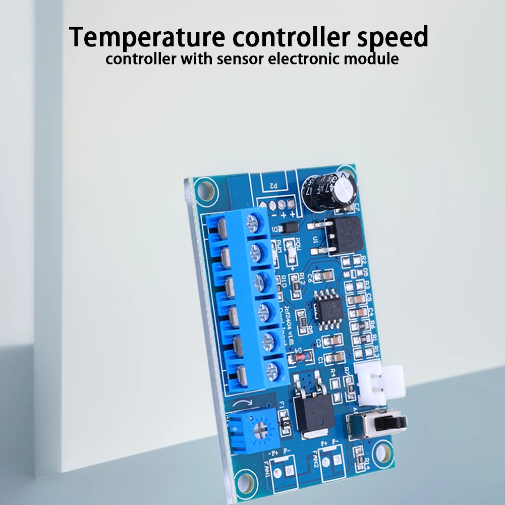 DC 12V 24V 4A Fan Temperature Control with Sensor 2/3/4 Cable Intelligent Speed Regulator Cooling Fan Governor for PC Fan