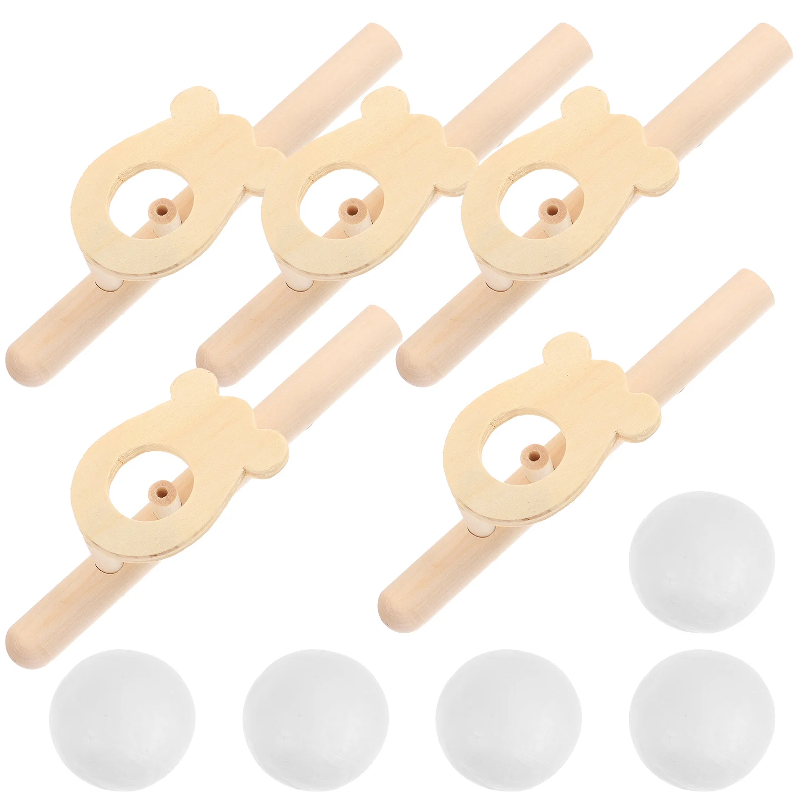 5 Pcs Toys for Toddlers Suspension Ball Blowing Machine Party Wooden Pipe Children’s