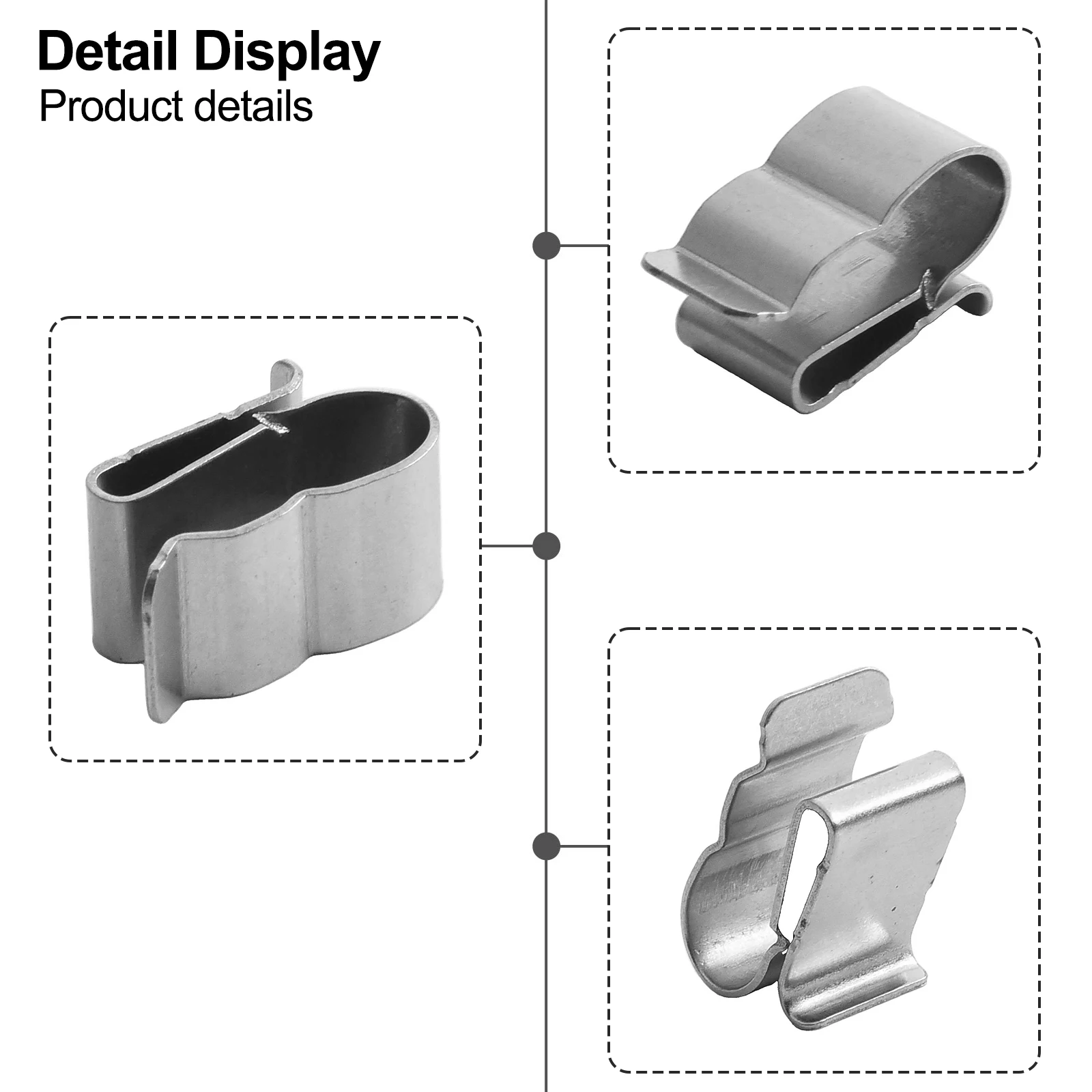 Double Wire Clips 22.5 Mm 0.89 Inches Solar Panel Clips Compact And Portable Wide Applications No Tools Required
