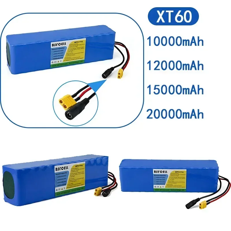 13S3P 48V E-Bike Battery 10Ah 12Ah 15Ah 20Ah Li-ion Battery XT60 T-plug Wire Connector With BMS For 150W-1000W Electric bicycle