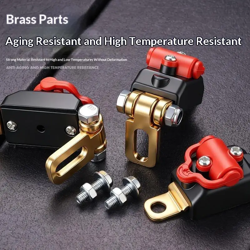 Universal 12V 24V Car Motorcycle Battery Disconnect Switch Thickened Copper Anti Leakage Power Cut Off Protector Hand Tool