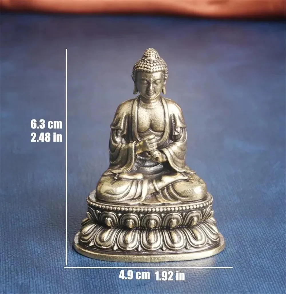 Casting Miniature Buddhist Figures Retro Bronze Buddha Shapes Enshrine Handicraft Tantric Altars Desktop Decorative Collection