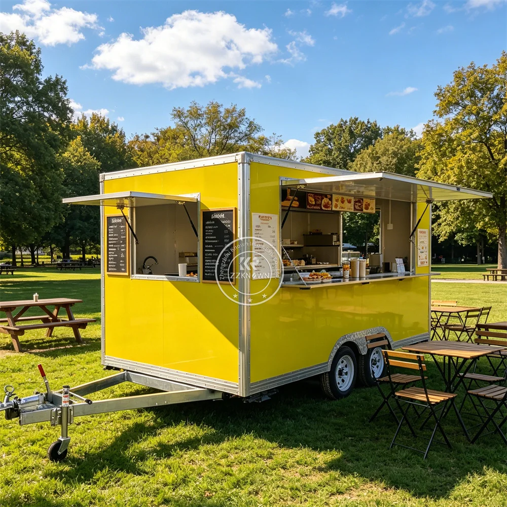 

Street Coffee Truck Concession Trailer Commercial Food Trailer Mobile Kitchen Food Truck Fully Equipped