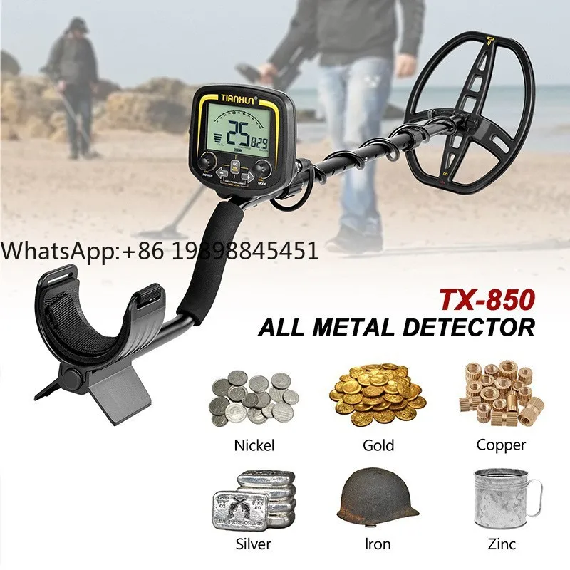 

TX850 Professional Gold Detector High Sensitivity 5 Meters Deep Underground Metal Detector RoHS Certified Plastic