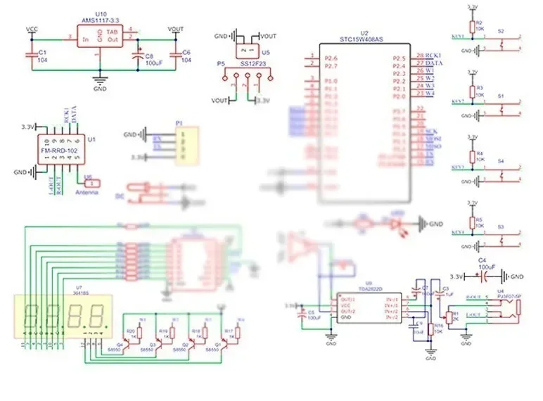 FM radio Assembly Kit Nixie Tube Display Teaching Training DIY Production of Monolithic Welding Parts