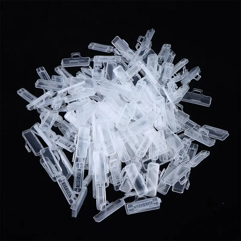 .Hot Sale-100pcs Cable Tie Label Tags Plastic Transparent Wire Marker Name Identification Holder Seal Case 2026