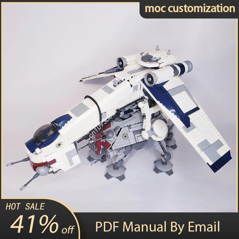 1325pcs Moc Star Battle Republic Dropship Geldt Voor AT-TEs Model Bouwstenen Bricks Creatieve Assemblage Educatief Speelgoed gift