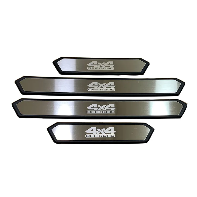 YH QUAN ZHEN For Toyota Hilux 2010 2011-2020 2021 2022 2023 2025 2026 2027 Car Door Sill Plate Stainless Steel Protector Sticker