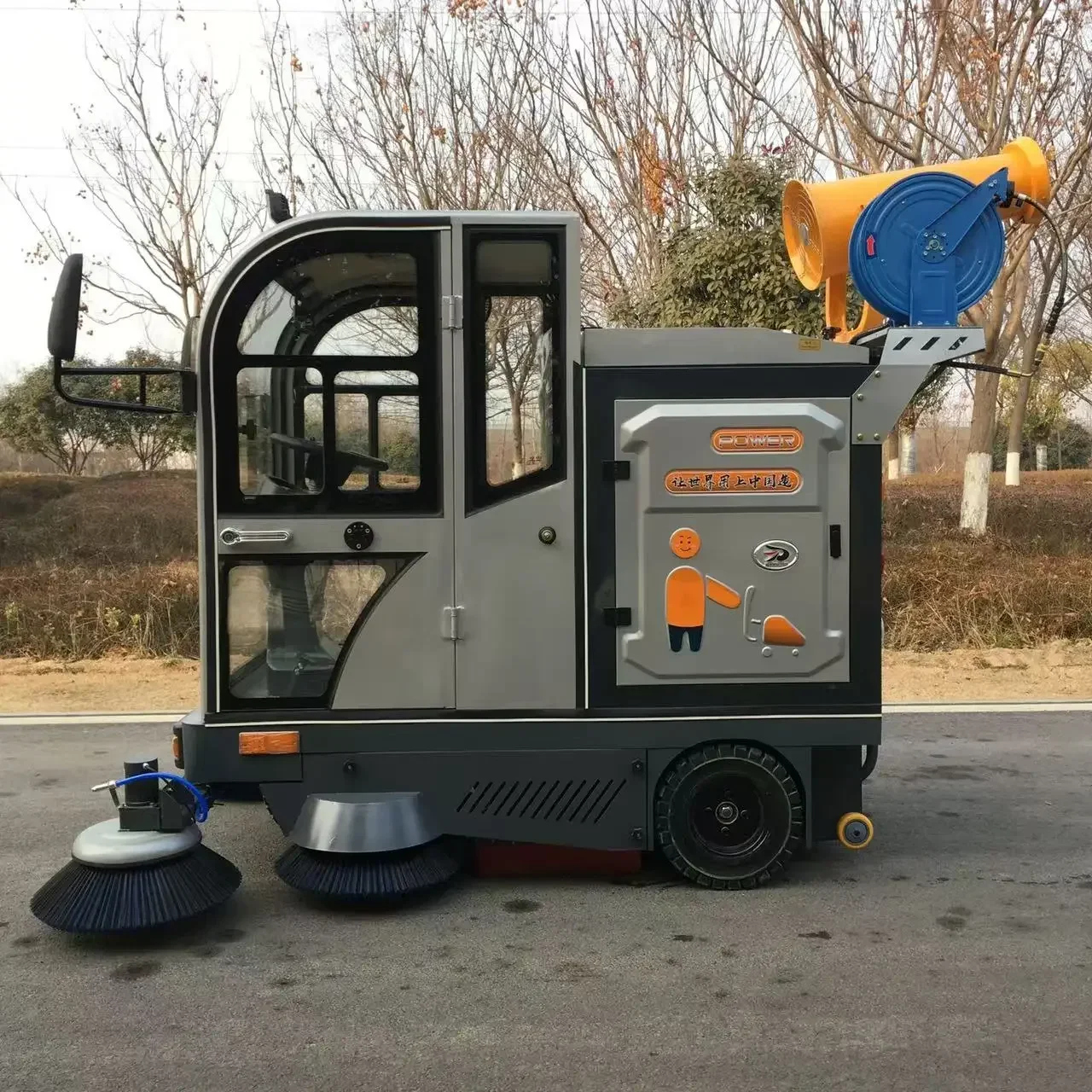 

Large Capacity Dust Bin Sweeper Car Industrial Floor Sweeper Machine For Widely Used