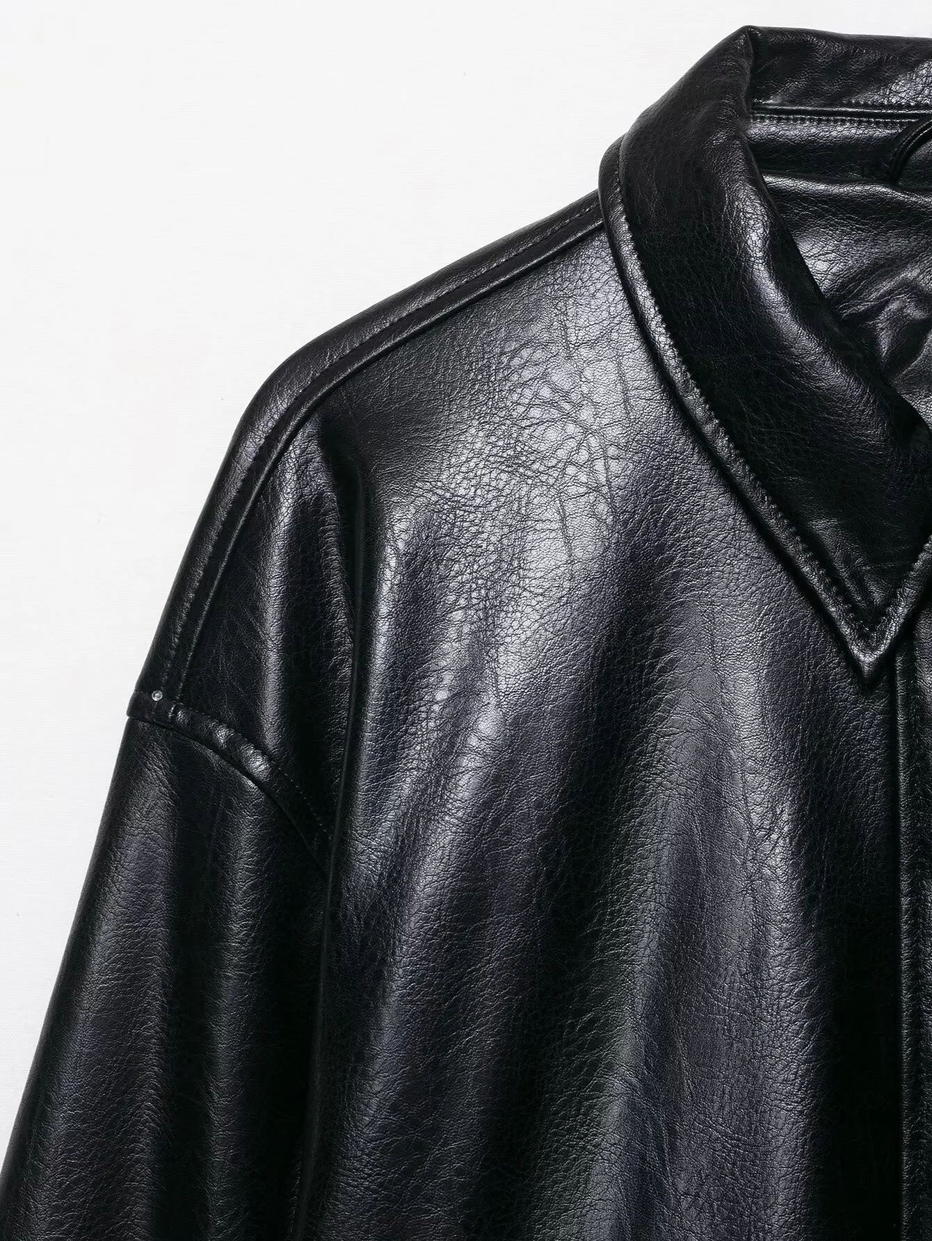   Veste de pilote en simili cuir pour femmes, nouvelle collection d'automne, décontractée, simple, polyvalente, mode Fuling, manches longues