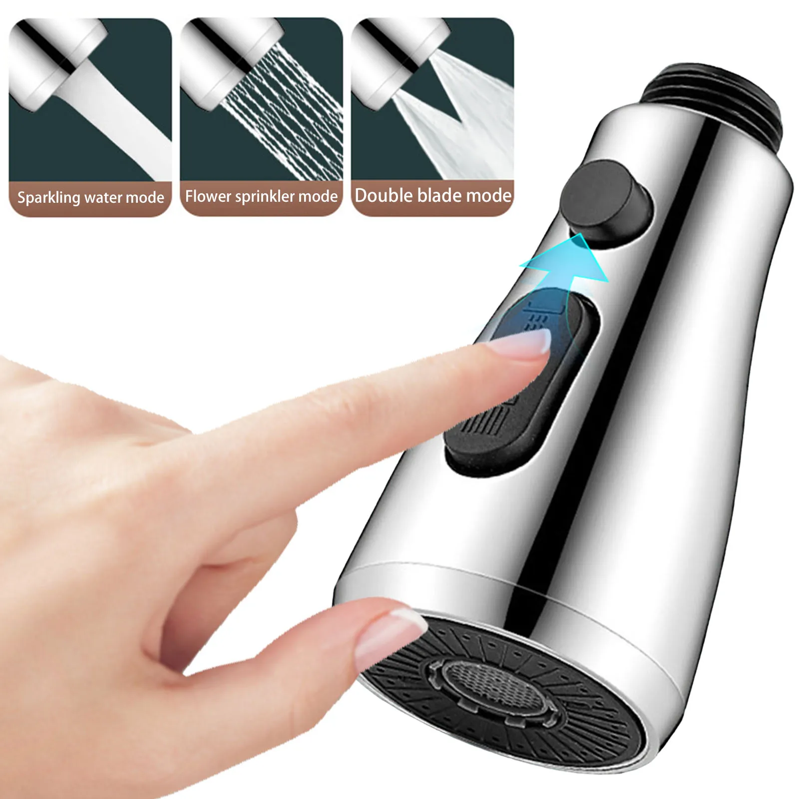 

Универсальный выдвижной смеситель с функцией экономии воды, насадка-распылитель для раковины, 3 режима, аэратор, удлинитель для кухонного смесителя, запасная часть