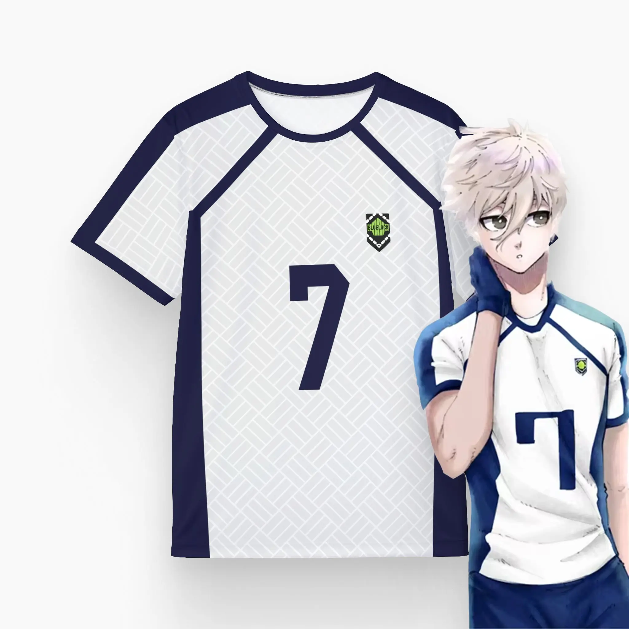 Blue Lock Seishiro Nagi Anime Jersey Kids Adults Cosplay Graphic T Shirt Casual Sports Outdoor Comfortable Daily Top