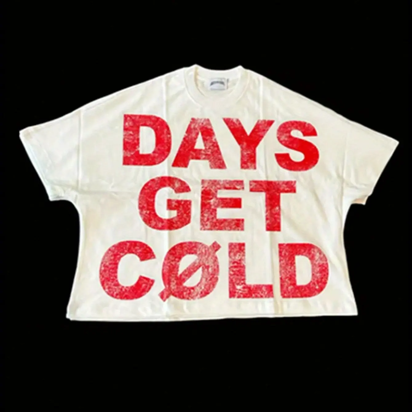 

180g Pure Cotton T-shirt with Cold Weather Pattern Printed 100% Cotton Comfortable Casual Round Neck Unisex T-shirt