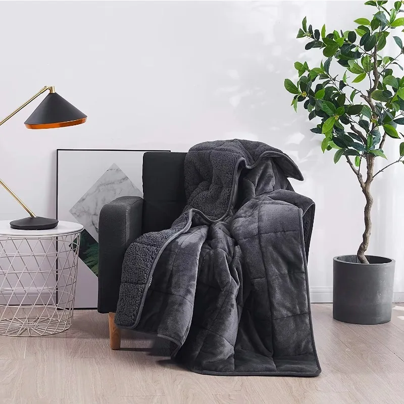 New Arrival Super Soft Fleece Cozy Plush Sherpa Winter Weighted Throw Blanket