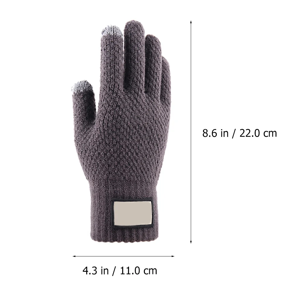 1 par de guantes cálidos a prueba de viento para hombres con forro polar pantalla táctil sensible antideslizante invierno conducción al aire libre guantes de ciclismo