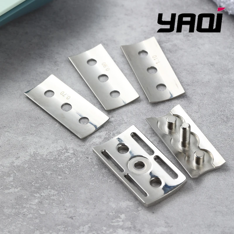 YAQI Trifecta Adjustable 316 Stainless Steel Polished  Collectibles Safety Razor Head with Different Blade Gaps