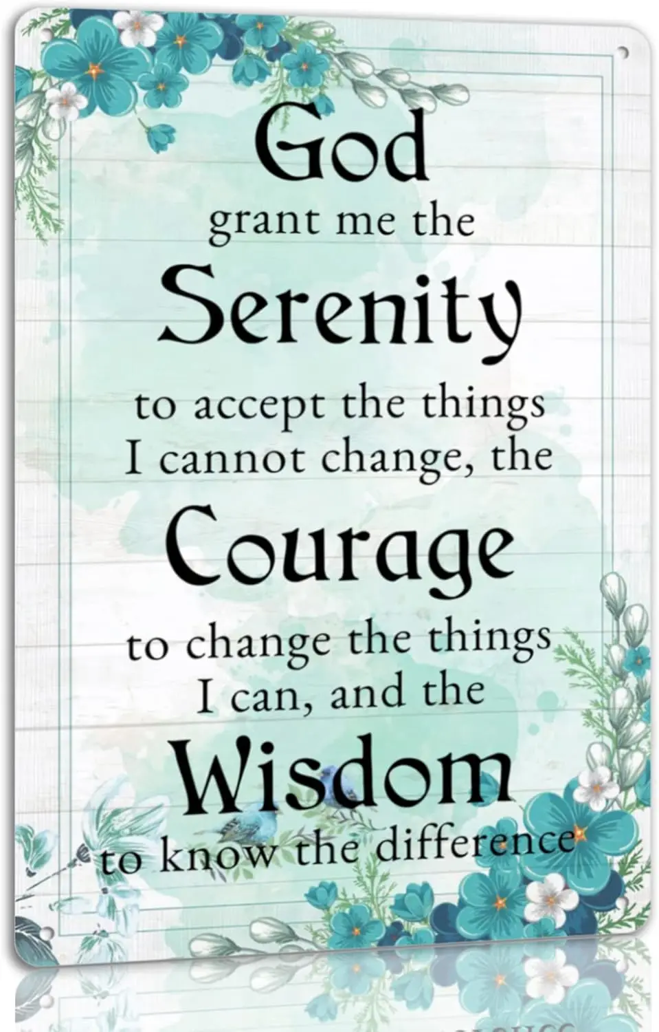 1p,God Grant Me The Serenity Tin Sign Vintage Prayer Metal Signs Serenity Prayer Room Wall Decor  Inch