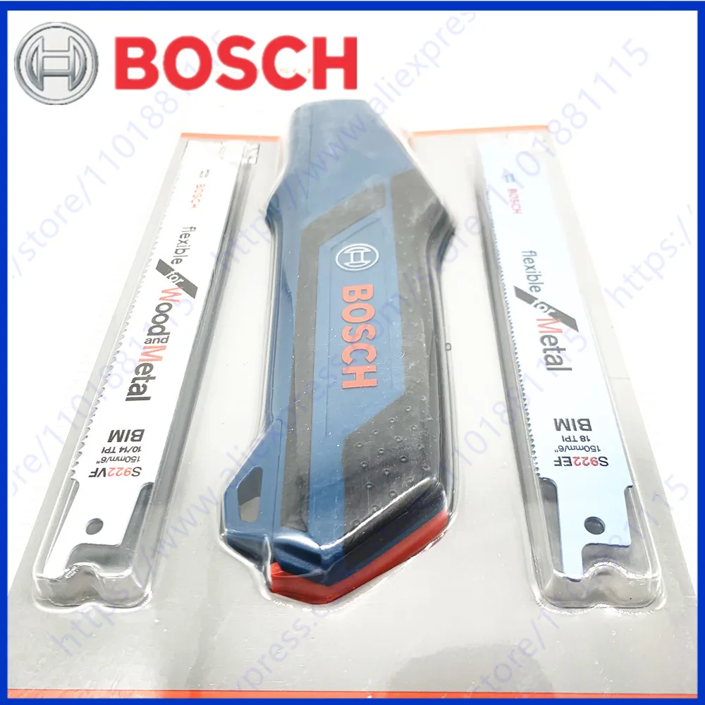 Bosch Professional 2608000495 Hand Sawing Set Handle For Recip Saw Blades Including Recip Saw Blades (1 x S 922 EF,1 x S 922 VF)