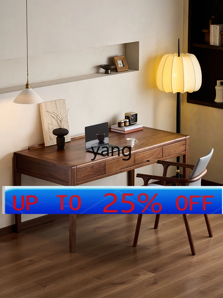 LMhousehold all solid wood rectangular desk with drawers study desk computer desk