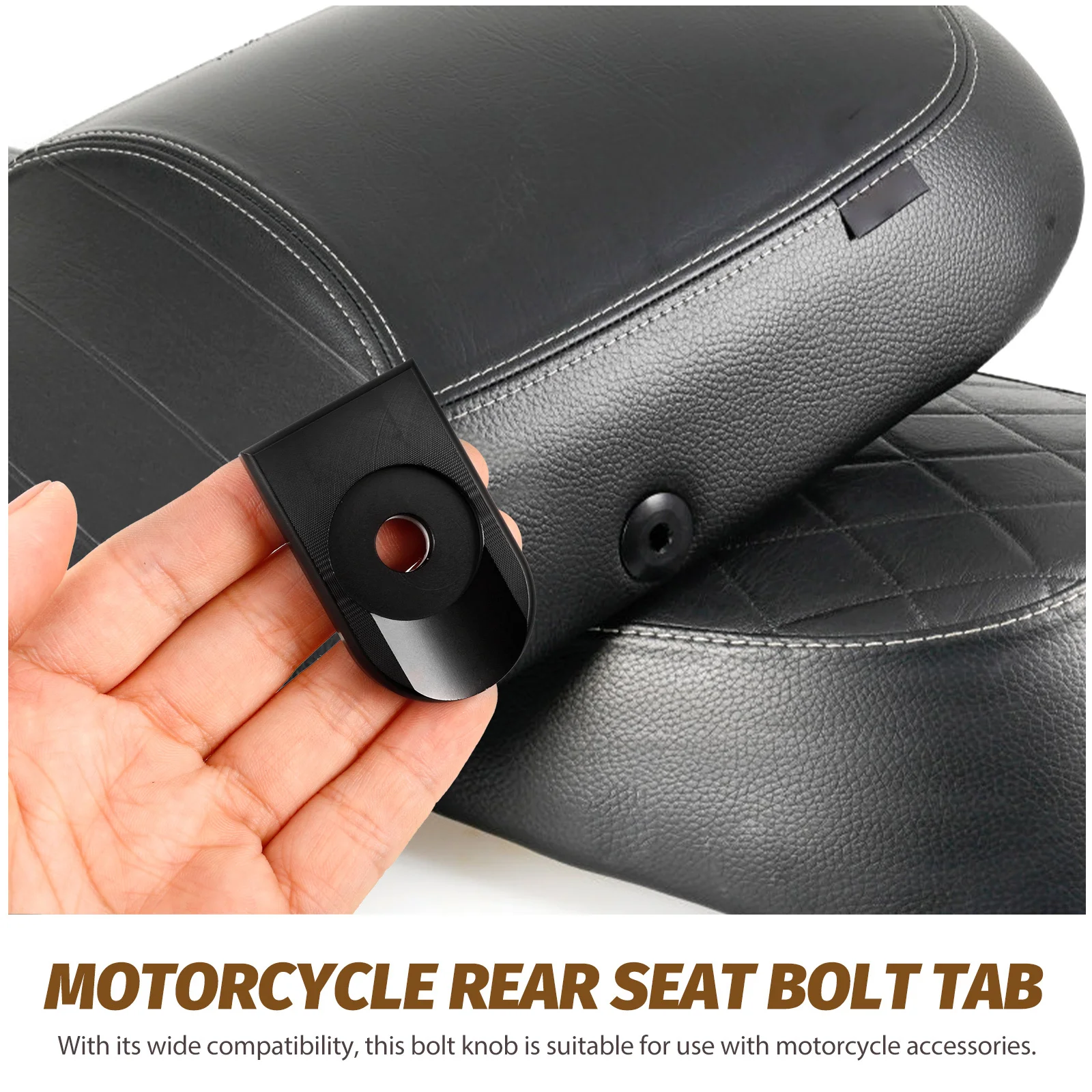 

Motorcycle Rear Seat Bolt Tab Aluminum Alloy Durable Easy Remove Knob Cover Rear Seat Bolt Washer Motorcycle Repair Screw Tab