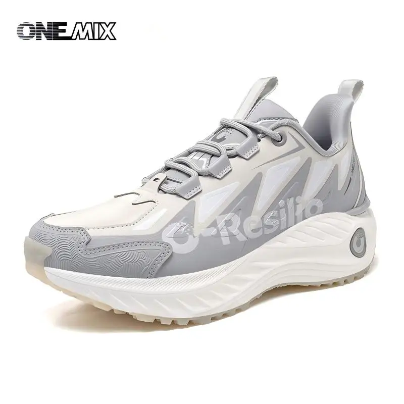 ONEMIX Winter Low-top Leather Sports Shoes for Men Women Anti Slip Wear-resistant Shock Absorbing Outdoor Hiking Running Shoes