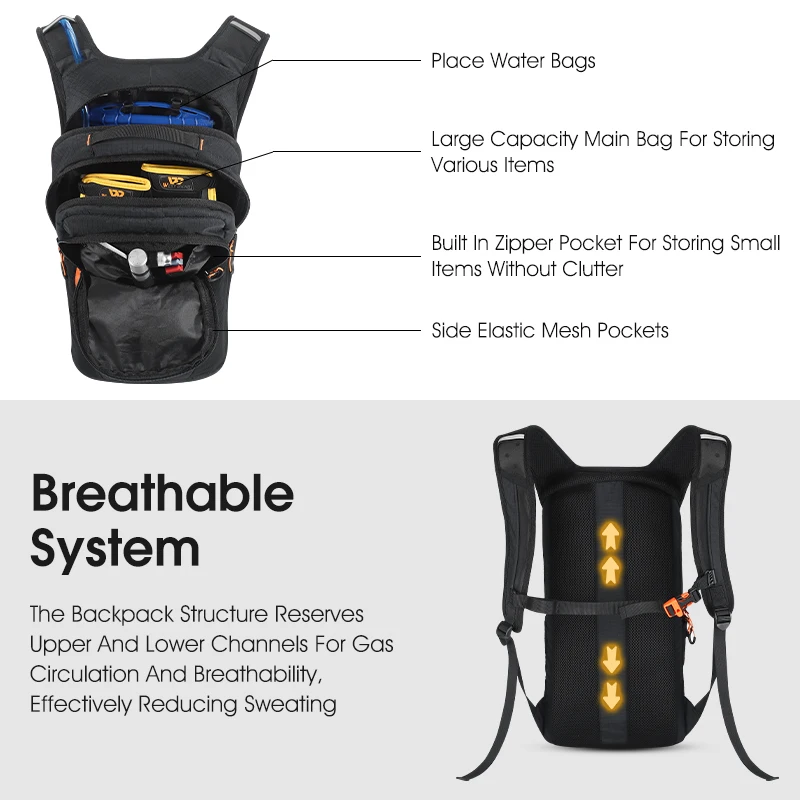 WEST BIKING 12L Bicycle Bags Ultralight Sports Hydration Backpack Water Bag MTB Road Bike Outdoor Climbing Travel Cycling Bag